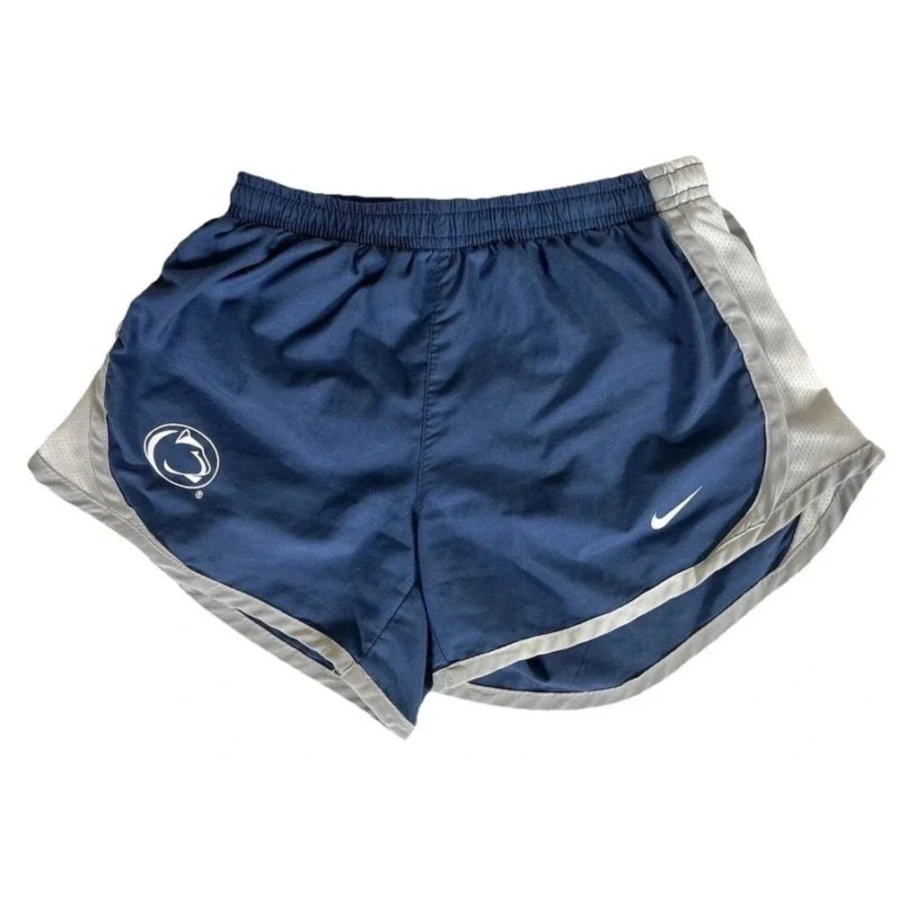 Nike Dri Fit PSU Penn State Nittany Lions Shorts Blue Girls Youth Medium (8-10)